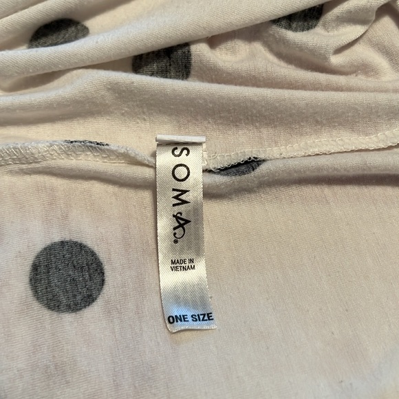 SOMA WHITE WITH BLACK DOTS LONG NIGHT GOWN SIZE XL 93% RAYON 7% SPANDEX WASHABLE - Picture 7 of 10